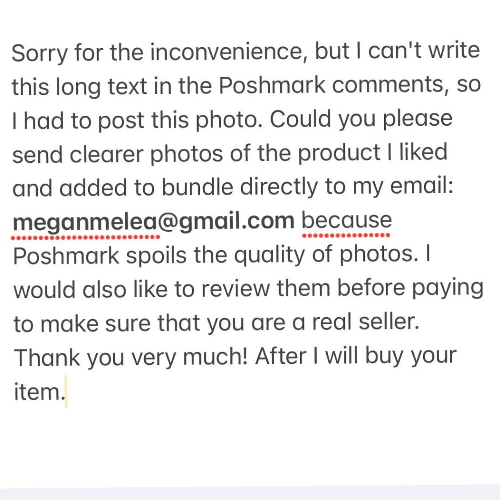 Help! Photos of your products aren't loading!  Send me a photo of the ad I liked